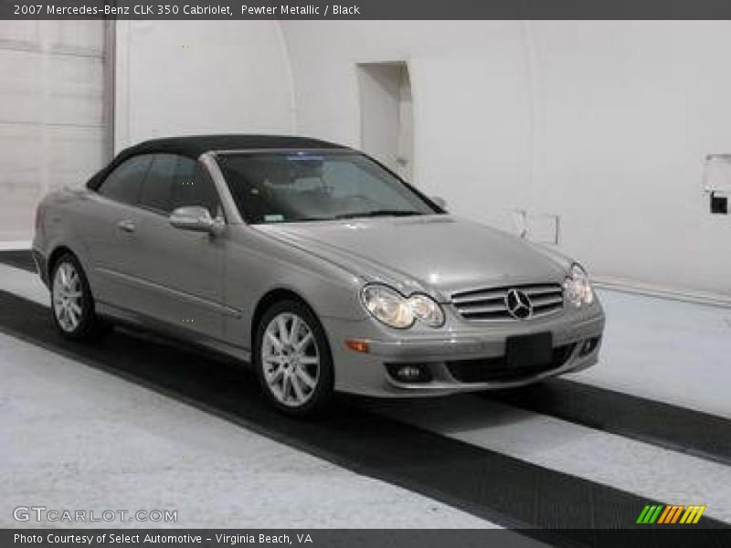 Pewter Metallic / Black 2007 Mercedes-Benz CLK 350 Cabriolet