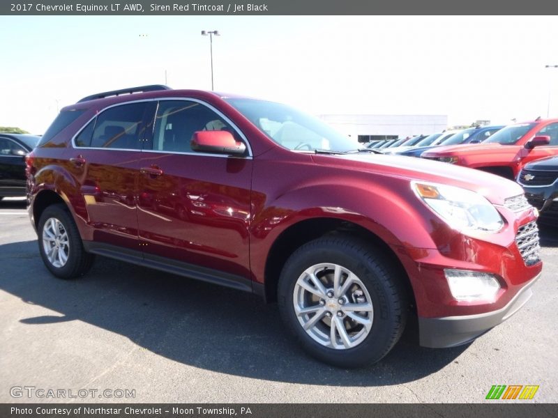 Siren Red Tintcoat / Jet Black 2017 Chevrolet Equinox LT AWD