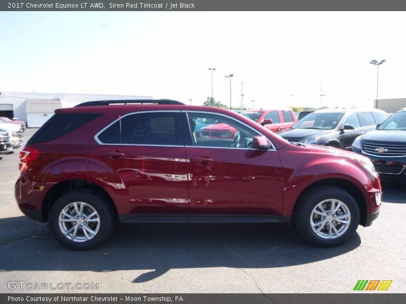 Siren Red Tintcoat / Jet Black 2017 Chevrolet Equinox LT AWD