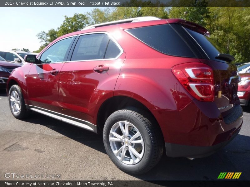 Siren Red Tintcoat / Jet Black 2017 Chevrolet Equinox LT AWD