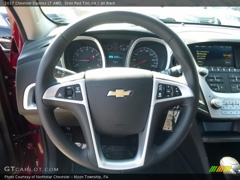 Siren Red Tintcoat / Jet Black 2017 Chevrolet Equinox LT AWD