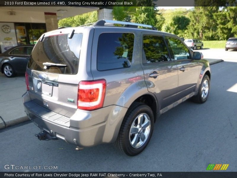 Sterling Grey Metallic / Charcoal Black 2010 Ford Escape Limited V6 4WD
