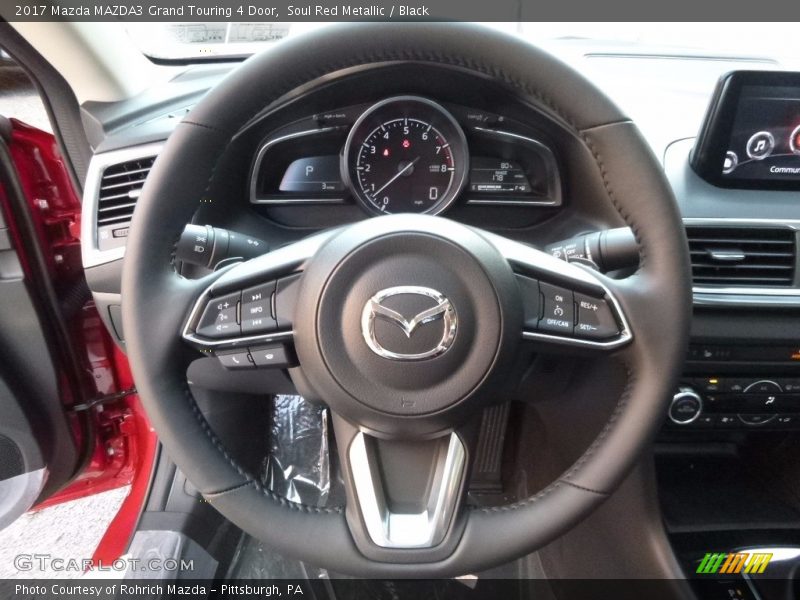 Soul Red Metallic / Black 2017 Mazda MAZDA3 Grand Touring 4 Door