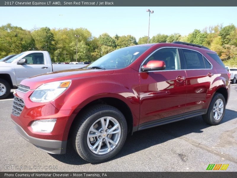 Siren Red Tintcoat / Jet Black 2017 Chevrolet Equinox LT AWD