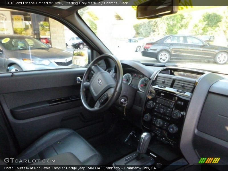 Sterling Grey Metallic / Charcoal Black 2010 Ford Escape Limited V6 4WD
