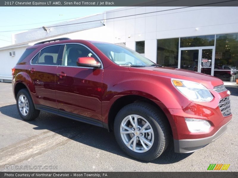 Siren Red Tintcoat / Jet Black 2017 Chevrolet Equinox LT AWD