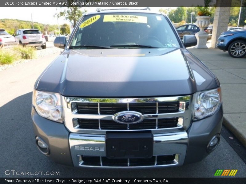 Sterling Grey Metallic / Charcoal Black 2010 Ford Escape Limited V6 4WD