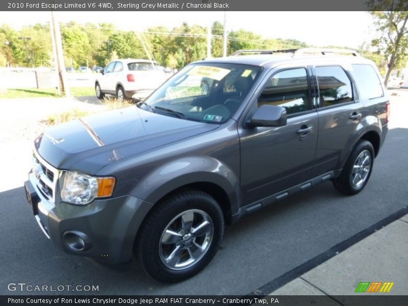 Sterling Grey Metallic / Charcoal Black 2010 Ford Escape Limited V6 4WD
