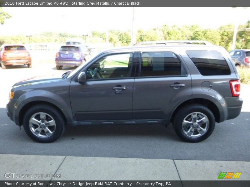 Sterling Grey Metallic / Charcoal Black 2010 Ford Escape Limited V6 4WD