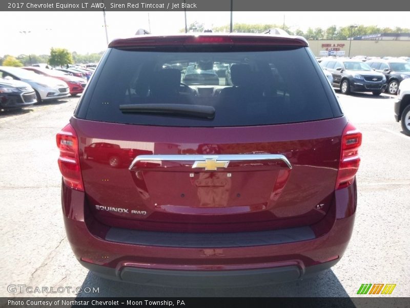 Siren Red Tintcoat / Jet Black 2017 Chevrolet Equinox LT AWD