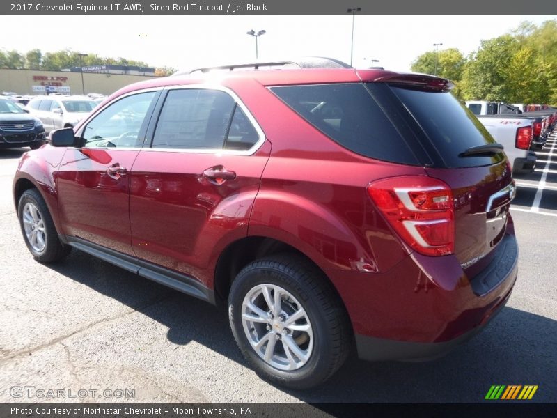 Siren Red Tintcoat / Jet Black 2017 Chevrolet Equinox LT AWD