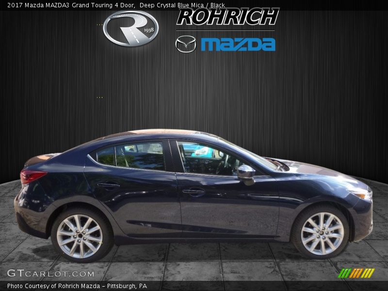 Deep Crystal Blue Mica / Black 2017 Mazda MAZDA3 Grand Touring 4 Door