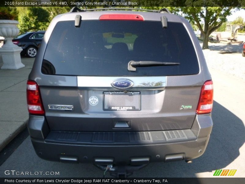 Sterling Grey Metallic / Charcoal Black 2010 Ford Escape Limited V6 4WD