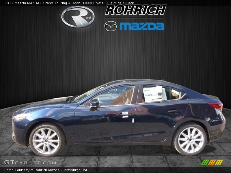 Deep Crystal Blue Mica / Black 2017 Mazda MAZDA3 Grand Touring 4 Door