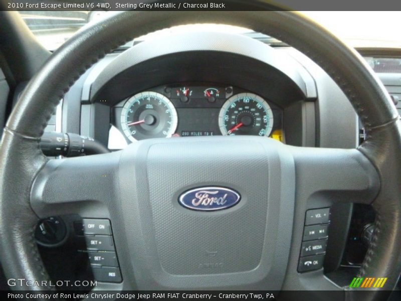 Sterling Grey Metallic / Charcoal Black 2010 Ford Escape Limited V6 4WD