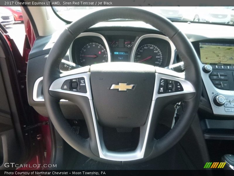 Siren Red Tintcoat / Jet Black 2017 Chevrolet Equinox LT AWD