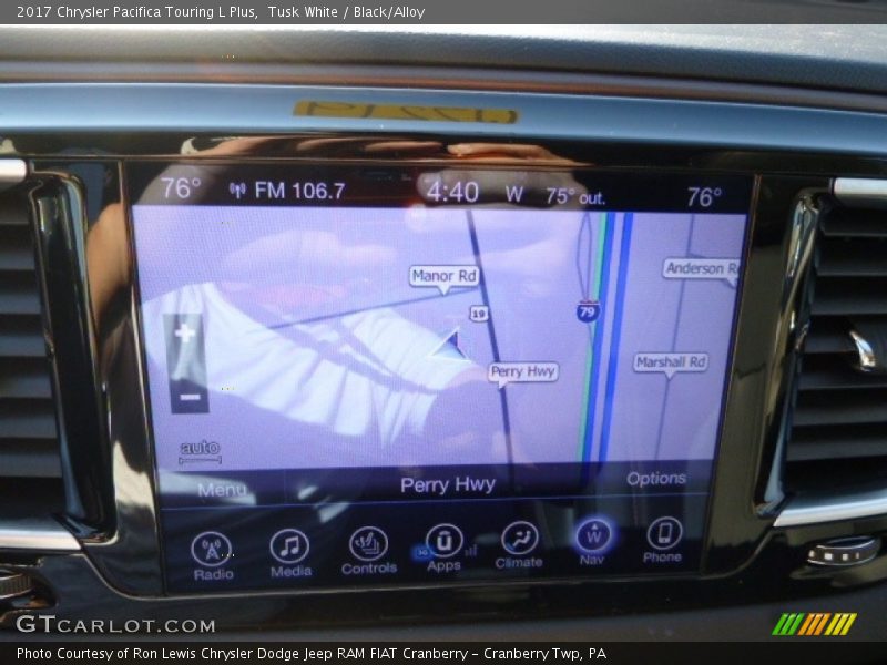 Navigation of 2017 Pacifica Touring L Plus