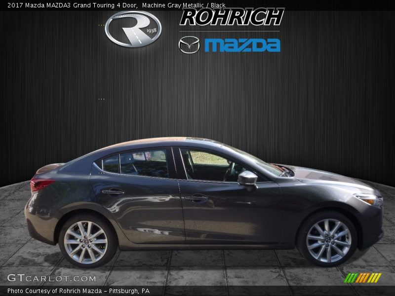 Machine Gray Metallic / Black 2017 Mazda MAZDA3 Grand Touring 4 Door