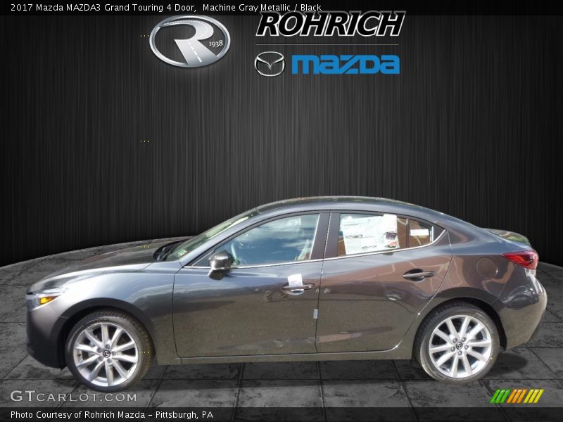 Machine Gray Metallic / Black 2017 Mazda MAZDA3 Grand Touring 4 Door