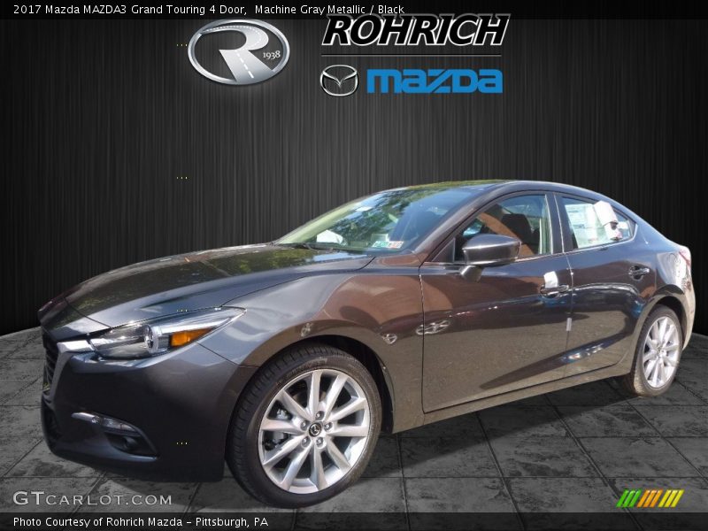 Machine Gray Metallic / Black 2017 Mazda MAZDA3 Grand Touring 4 Door