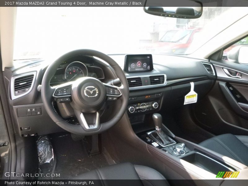 Machine Gray Metallic / Black 2017 Mazda MAZDA3 Grand Touring 4 Door