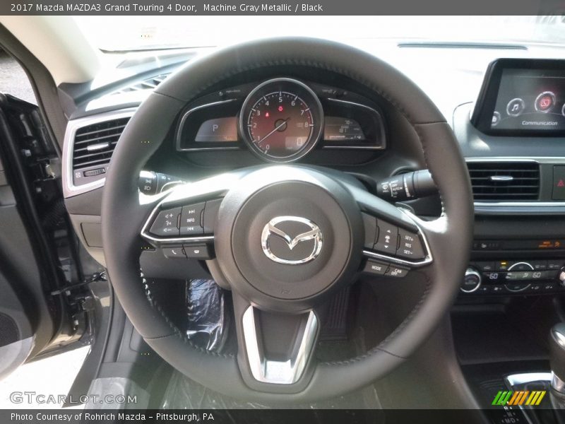 Machine Gray Metallic / Black 2017 Mazda MAZDA3 Grand Touring 4 Door