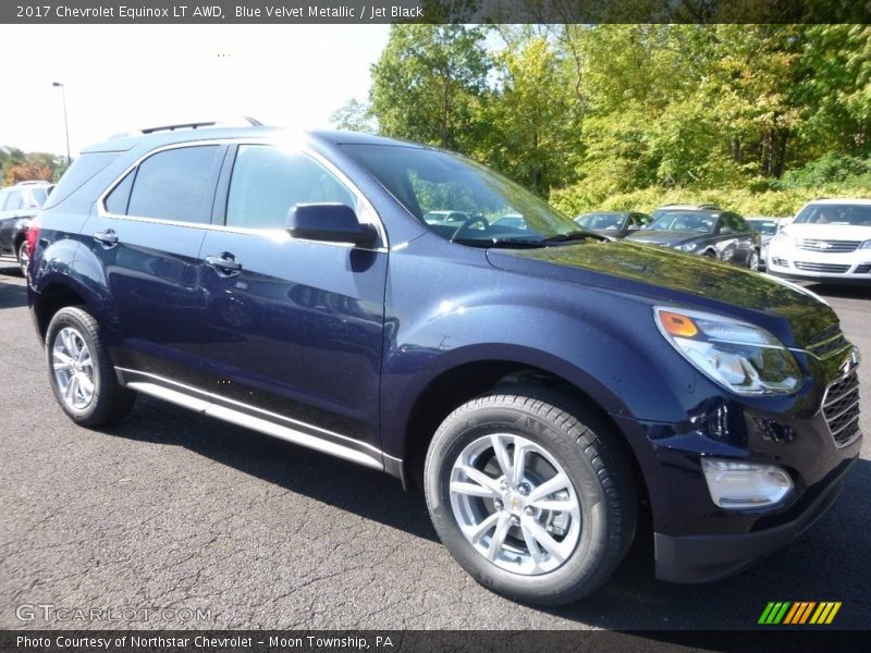 Blue Velvet Metallic / Jet Black 2017 Chevrolet Equinox LT AWD
