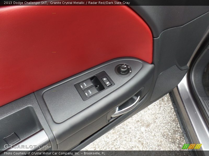 Granite Crystal Metallic / Radar Red/Dark Slate Gray 2013 Dodge Challenger SXT