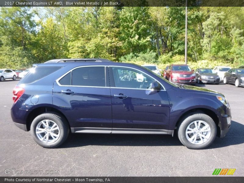 Blue Velvet Metallic / Jet Black 2017 Chevrolet Equinox LT AWD