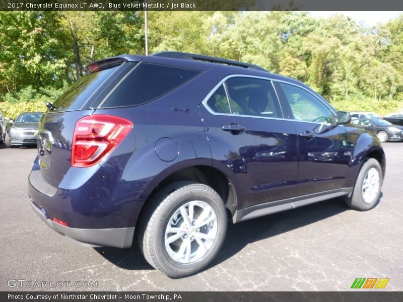 Blue Velvet Metallic / Jet Black 2017 Chevrolet Equinox LT AWD
