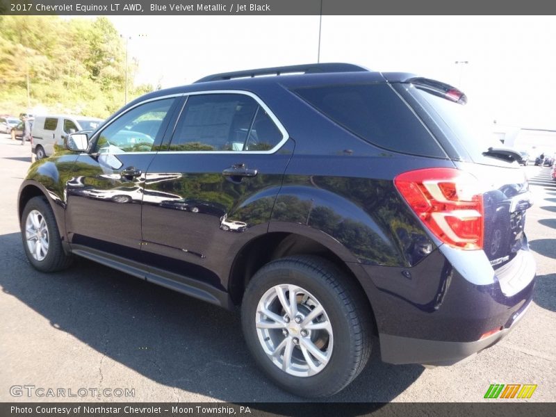 Blue Velvet Metallic / Jet Black 2017 Chevrolet Equinox LT AWD
