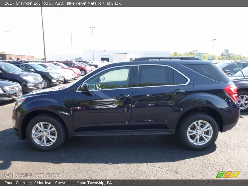 Blue Velvet Metallic / Jet Black 2017 Chevrolet Equinox LT AWD