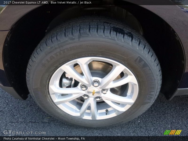 Blue Velvet Metallic / Jet Black 2017 Chevrolet Equinox LT AWD