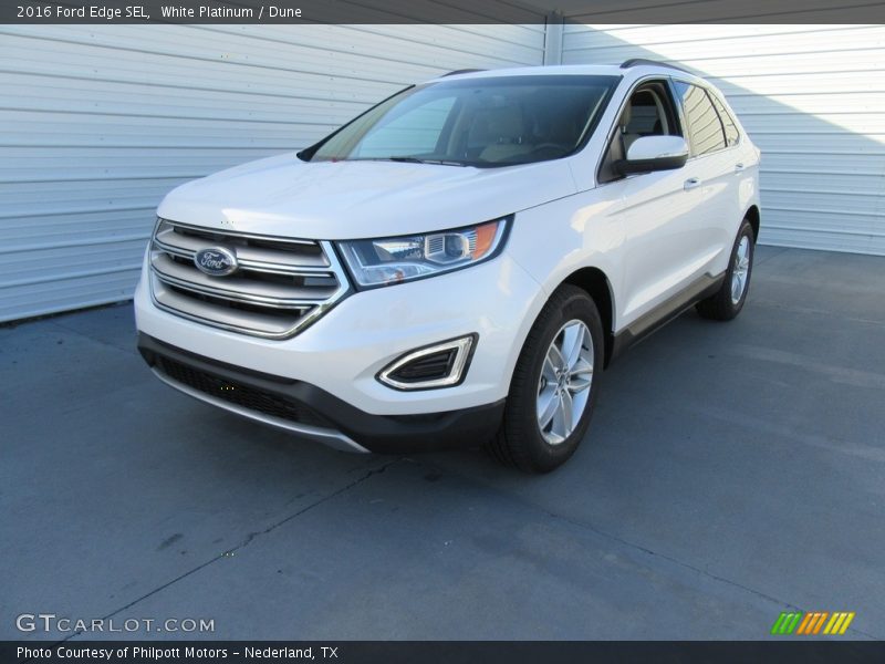 White Platinum / Dune 2016 Ford Edge SEL