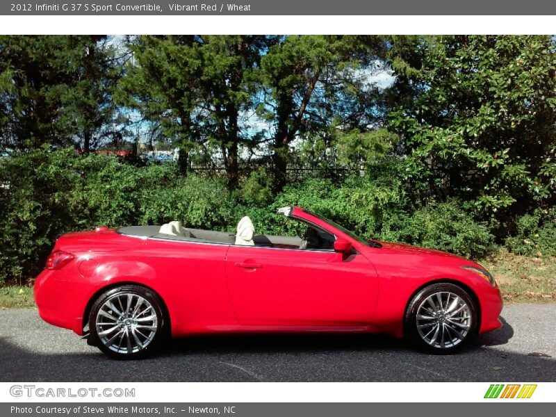 Vibrant Red / Wheat 2012 Infiniti G 37 S Sport Convertible