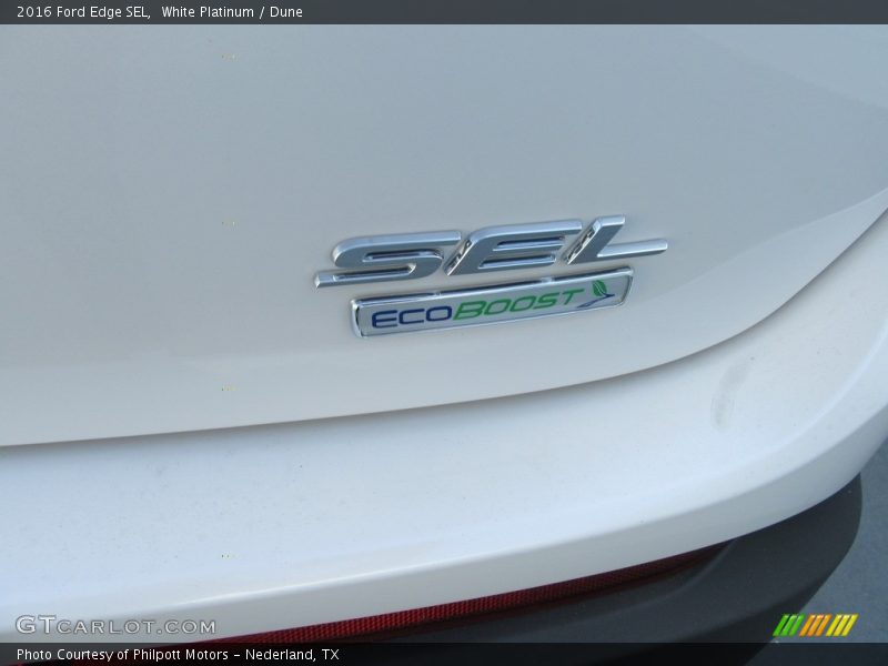 White Platinum / Dune 2016 Ford Edge SEL