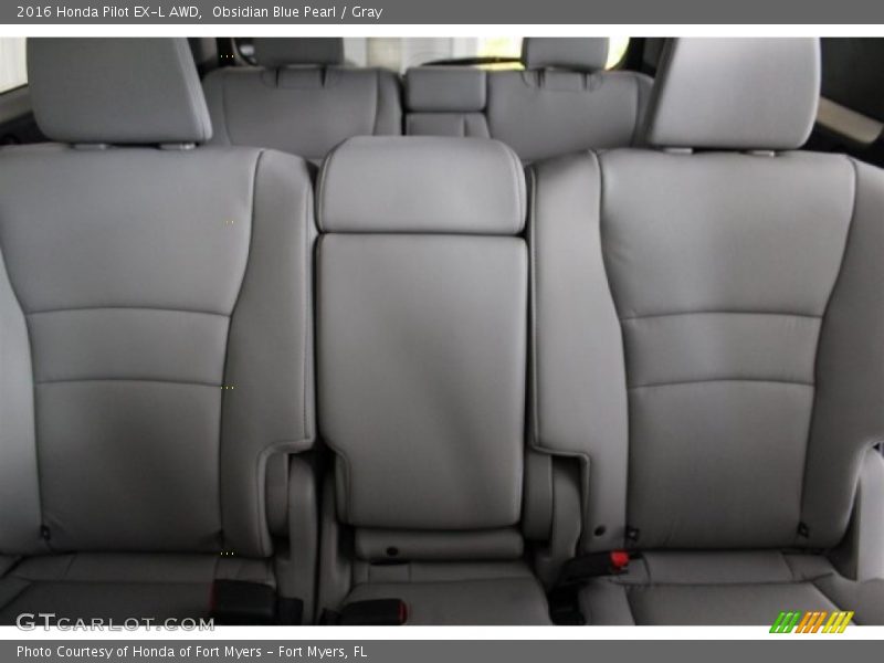 Obsidian Blue Pearl / Gray 2016 Honda Pilot EX-L AWD