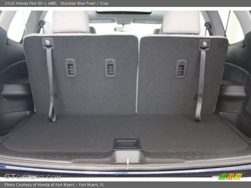 Obsidian Blue Pearl / Gray 2016 Honda Pilot EX-L AWD