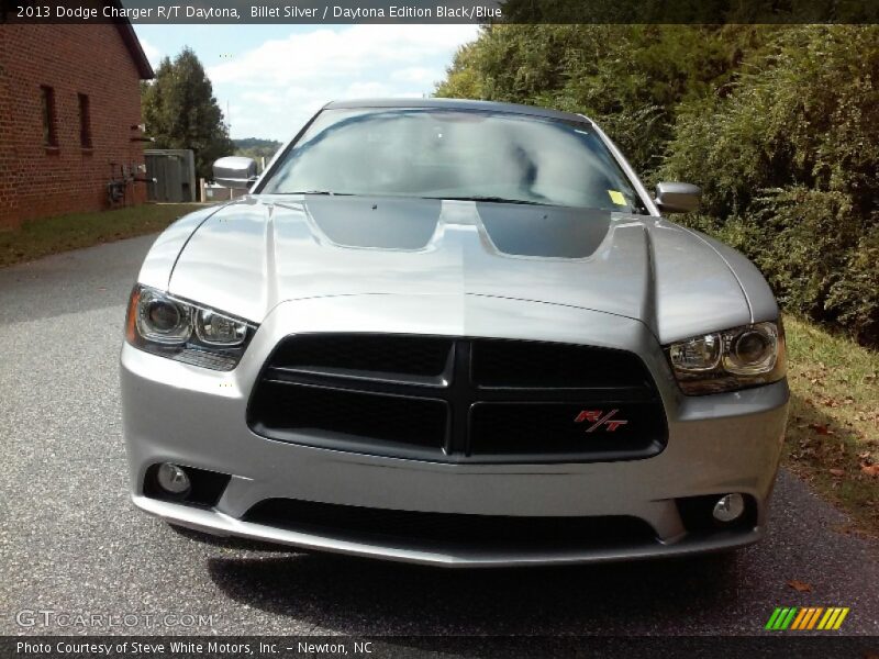 Billet Silver / Daytona Edition Black/Blue 2013 Dodge Charger R/T Daytona