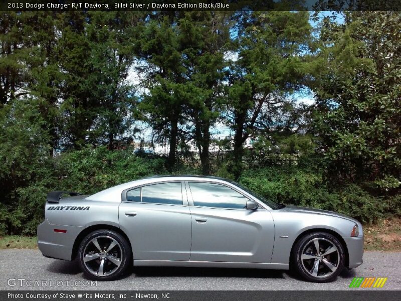 Billet Silver / Daytona Edition Black/Blue 2013 Dodge Charger R/T Daytona
