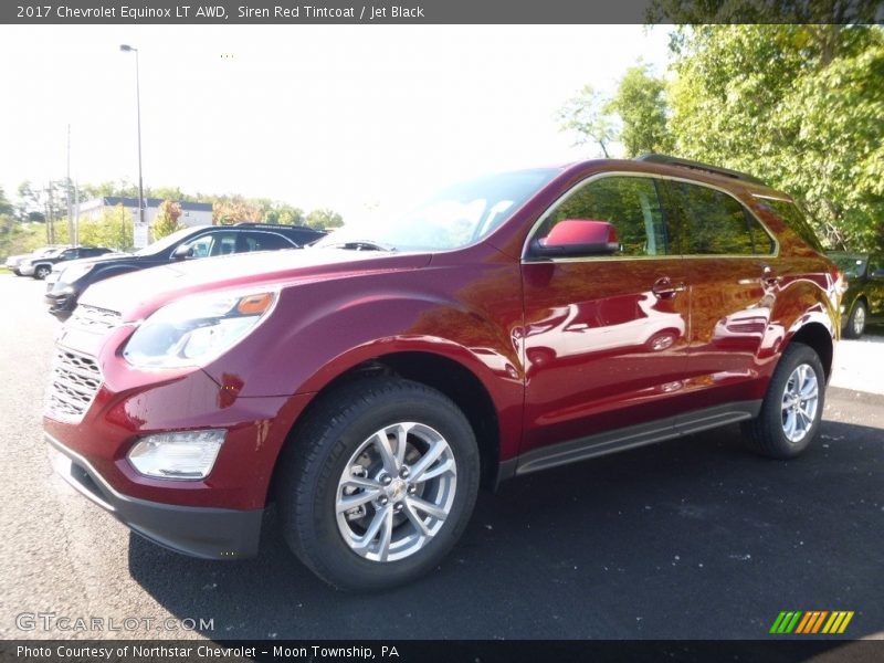 Siren Red Tintcoat / Jet Black 2017 Chevrolet Equinox LT AWD