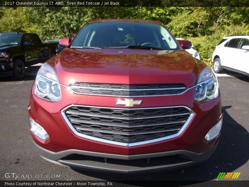 Siren Red Tintcoat / Jet Black 2017 Chevrolet Equinox LT AWD