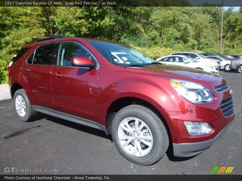 Siren Red Tintcoat / Jet Black 2017 Chevrolet Equinox LT AWD