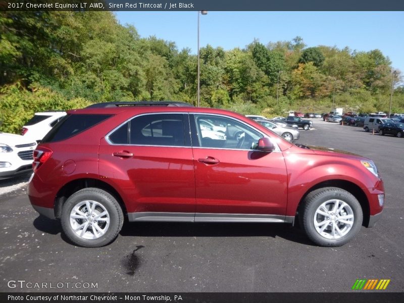 Siren Red Tintcoat / Jet Black 2017 Chevrolet Equinox LT AWD