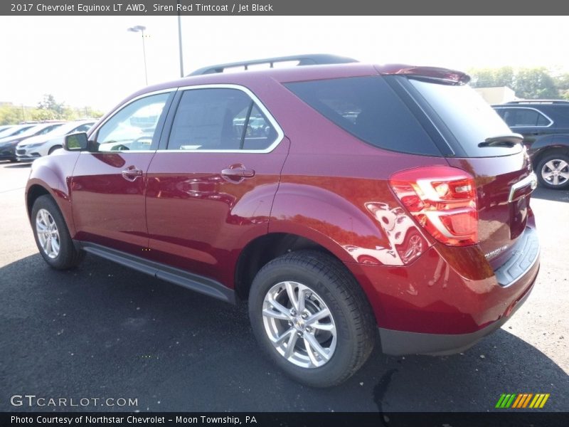 Siren Red Tintcoat / Jet Black 2017 Chevrolet Equinox LT AWD