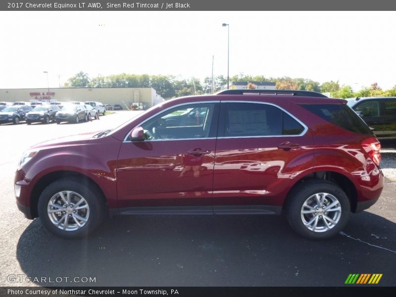 Siren Red Tintcoat / Jet Black 2017 Chevrolet Equinox LT AWD