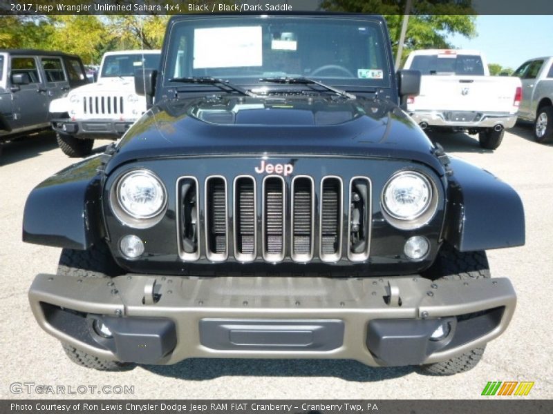 Black / Black/Dark Saddle 2017 Jeep Wrangler Unlimited Sahara 4x4