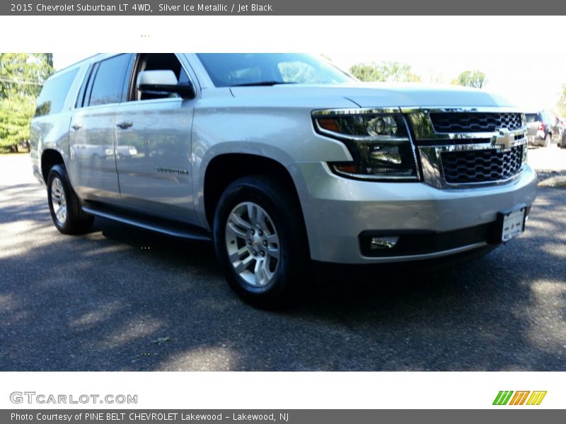 Silver Ice Metallic / Jet Black 2015 Chevrolet Suburban LT 4WD