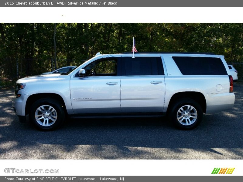 Silver Ice Metallic / Jet Black 2015 Chevrolet Suburban LT 4WD