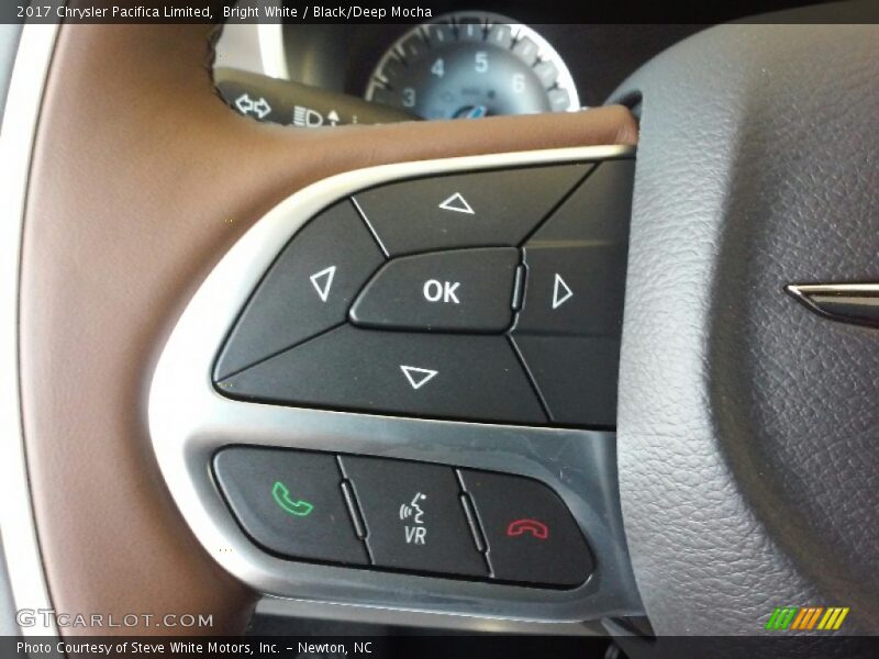 Bright White / Black/Deep Mocha 2017 Chrysler Pacifica Limited
